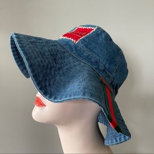 Gucci custom made bucket hat denim one size